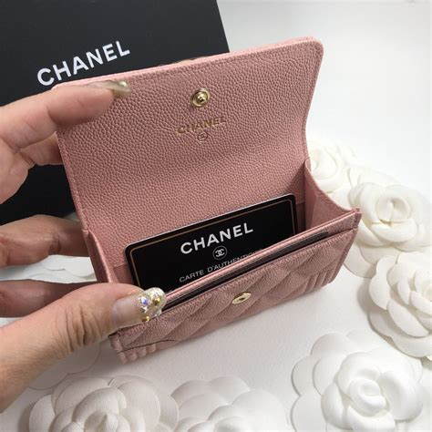 chanel card holder pink|vintage chanel card holder.